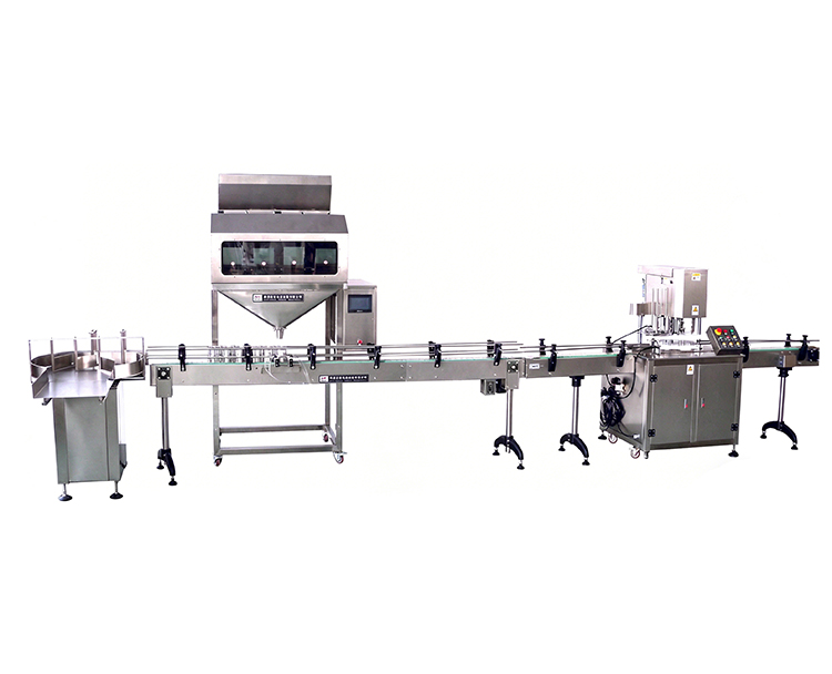 Electronic scale weighing filling screw capping production line